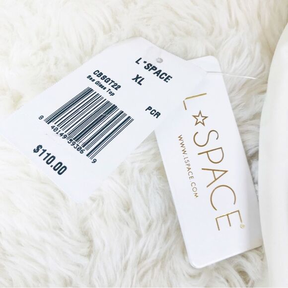 L*PSACE Sea Glass Color Block String Bikini Top Purple Brown Ivory Size XL‎ New - Picture 4 of 8